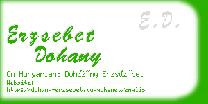 erzsebet dohany business card